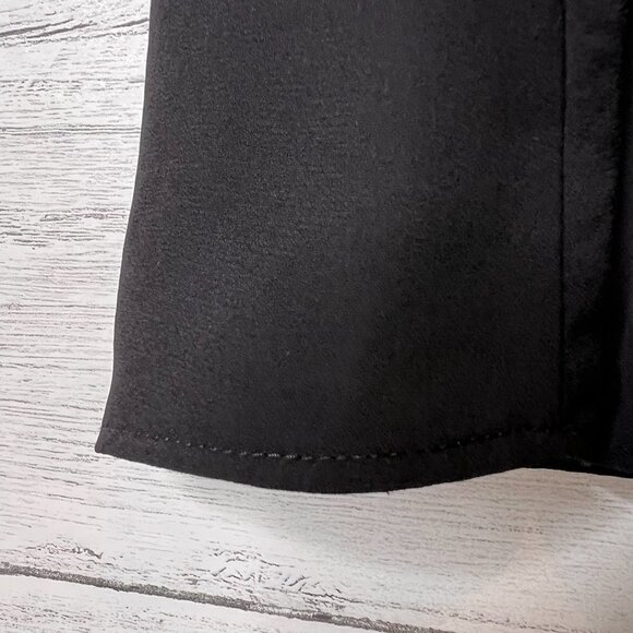 Zara Blouse Womens Size XS Black and White Peter Pan Pleated Collar Sleeveless - Picture 5 of 14